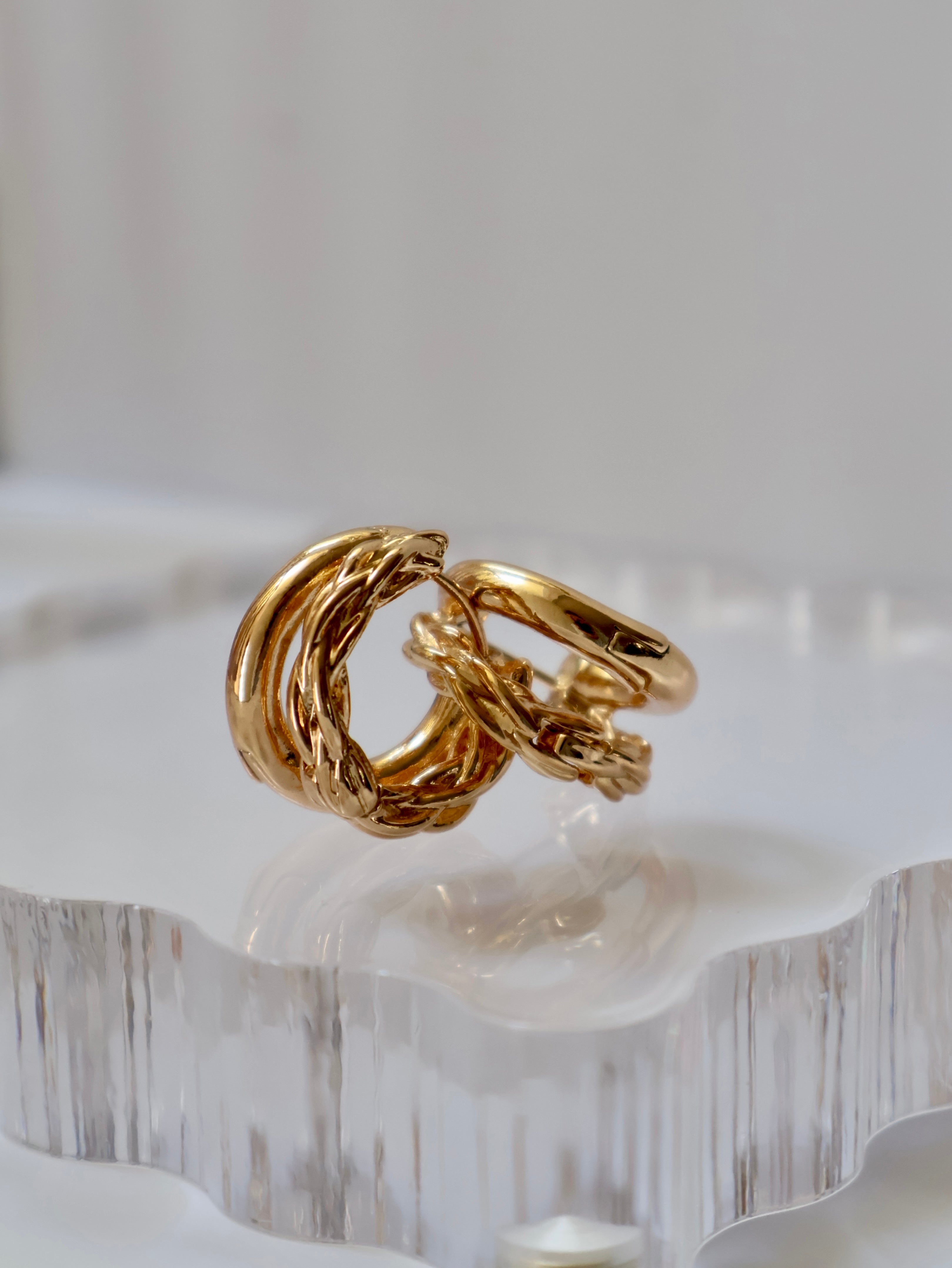 Textured Dimensional Earring